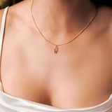 Pingente Menina em Ouro Amarelo, Rubelitas e Diamantes