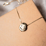 Pingente Smile Menino em Ouro Amarelo e Diamantes Pequeno