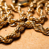 Colar Cordão Elos Trançados em Ouro Amarelo 37 Centímetros