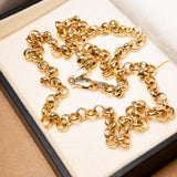 Colar Corrente Elo Português Em Ouro Amarelo 50 Centímetros