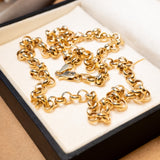 Colar Corrente Elo Português Em Ouro Amarelo 50 Centímetros