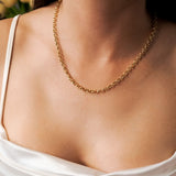 Colar Corrente Elo Português Em Ouro Amarelo 50 Centímetros