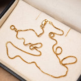 Colar Cordão Palmeira em Ouro Amarelo 40 Centímetros