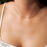 Colar Cordão Palmeira em Ouro Amarelo 40 Centímetros