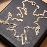 Colar Cordão Singapura em Ouro Rosê 45 Centímetros