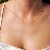 Colar Cordão Singapura em Ouro Rosê 45 Centímetros