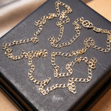 Colar Corrente Elo Oval em Ouro Amarelo 60 Centímetros