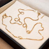 Colar Cordão Veneziana de Ouro Amarelo 45 Centímetros