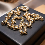 Colar de elos portugueses em ouro amarelo. Comprimento 48cm e espessura 0.4cm. Peso 13.3g.