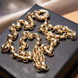 Colar Corrente Elo Português Bold Ouro Amarelo 48 CM