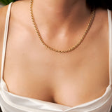 Colar Corrente Elo Português Bold Ouro Amarelo 48 CM