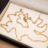 Colar Corrente Singapura em Ouro Amarelo 50 Centímetros