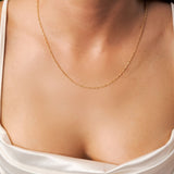 Colar Corrente Singapura em Ouro Amarelo 50 Centímetros