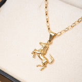 Pingente Cavalo em Ouro Amarelo Pequeno