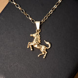 Pingente Cavalo em Ouro Amarelo Pequeno