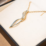 Pingente Leafs de Ouro Amarelo com Diamantes