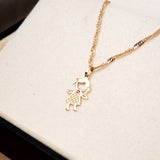 Pingente Menina de Ouro Amarelo Mini