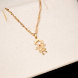 Pingente Menina de Ouro Amarelo Mini