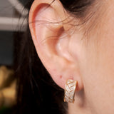 Brinco Argola Elegance em Ouro Amarelo e Diamantes