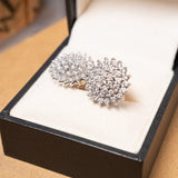 Brinco Chuveiro Bold em Ouro Branco e Diamantes