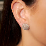 Brinco Chuveiro Bold em Ouro Branco e Diamantes