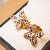 Brinco Flor Bold em Ouro Amarelo, Turmalinas e Diamantes