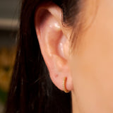 Brinco Argolinhas Vivara De Ouro Amarelo Com Diamantes