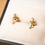 Brinco Lacinho Vivara de Ouro Amarelo com Diamantes