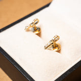 Brinco Lacinho Vivara de Ouro Amarelo com Diamantes