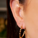 Brinco Argolinha De Ouro Amarelo Torcido