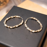 Brinco Argolinha De Ouro Amarelo Torcido