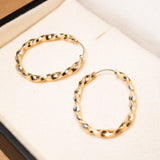 Brinco Argolinha De Ouro Amarelo Torcido