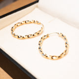 Brinco Argolinha De Ouro Amarelo Torcido