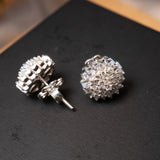 Brinco Chuveiro Stud De Diamantes Em Ouro Branco