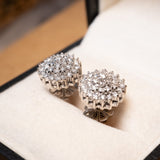 Brinco Chuveiro Stud De Diamantes Em Ouro Branco