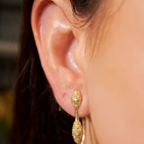 Brinco Vivara Glitter de Ouro Amarelo e Diamantes Maior