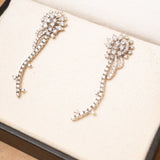 Brinco Pendente Royal em Ouro Branco e Diamantes