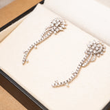 Brinco Pendente Royal em Ouro Branco e Diamantes