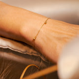 Pulseira Cartier Infantil Bolinha em Ouro Amarelo 14 CM