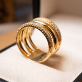 Anel Vivara Lumiere Em Ouro Amarelo Com Diamantes