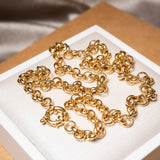 Colar de elos portugueses em ouro amarelo. Comprimento 46cm e espessura 0.5cm. Peso 9.4g.