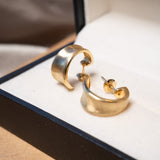 Brincos Argolas Vivara Em Ouro Amarelo Fosqueadas