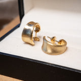 Brincos Argolas Vivara Em Ouro Amarelo Fosqueadas