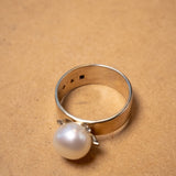 Anel Hstern Em Ouro Nobre Coleção Pérolas Com Diamantes