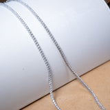 Colar Riviera Em Ouro Branco Com Diamantes De 05 Pontos 9,75 Cts