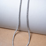 Colar Riviera Em Ouro Branco Com Diamantes De 05 Pontos 9,75 Cts