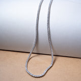 Colar Riviera Em Ouro Branco Com Diamantes De 05 Pontos 9,75 Cts