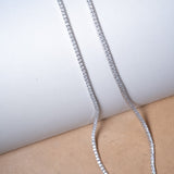 Colar Riviera Em Ouro Branco Com Diamantes De 05 Pontos 9,75 Cts