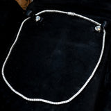 Colar Riviera Em Ouro Branco Com Diamantes De 05 Pontos 9,75 Cts