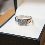 Anel Vivara Em Ouro Branco Com Diamantes